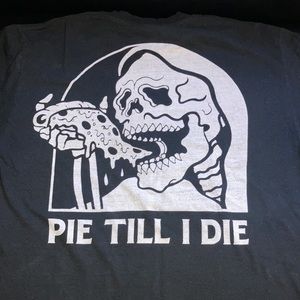 Sketchy Tank Pie Till I Die T-Shirt - Size Medium
